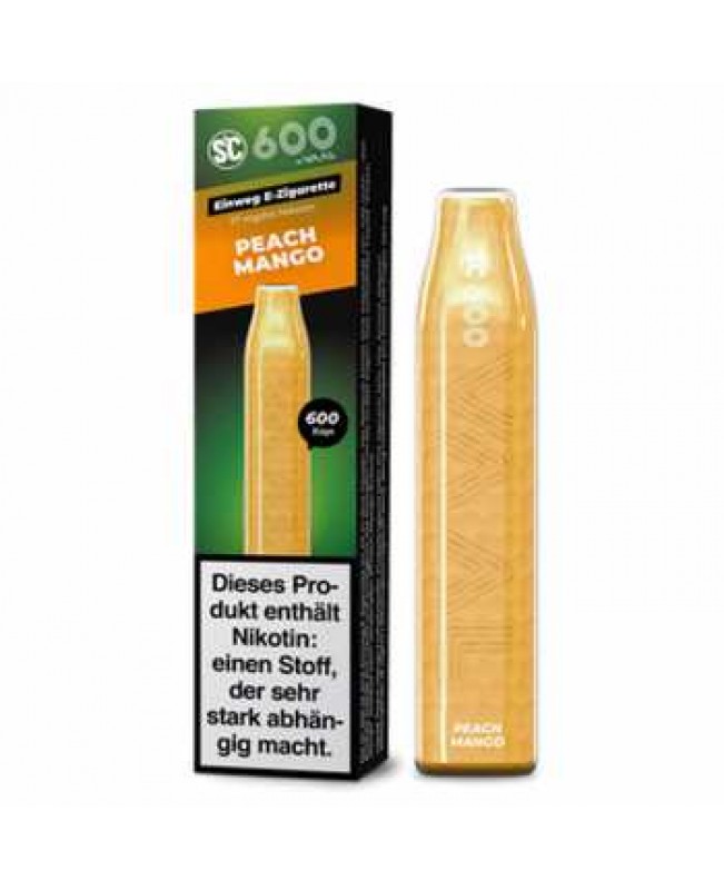 Peach Mango 17mg SC 600 Nikotionsalz Einweg E-Zigarette (Fruchtmix aus Pfirsich und Mango)