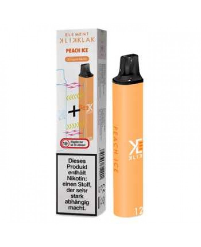 Peach Ice Klik Klak Einweg E-Zigarette 20mg NicSalt (Pfirsich eisgekühlt)