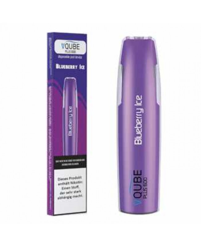 Blueberry Ice Vqube Plus 600 Einweg E-Shisha (süße Blaubeere mit Frische Kick)