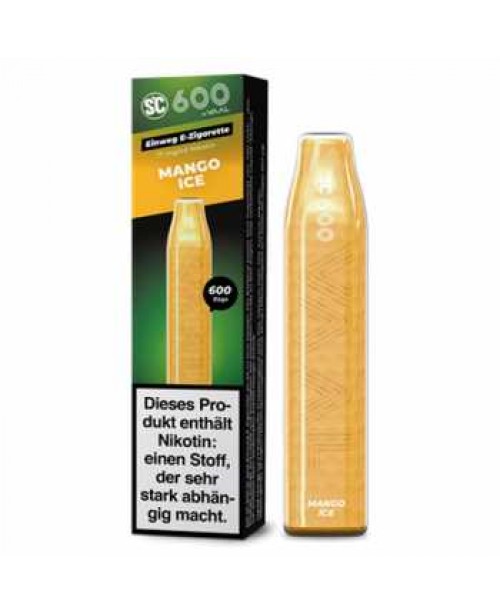 Mango Ice 17mg SC 600 Nikotionsalz Einweg E-Zigare...