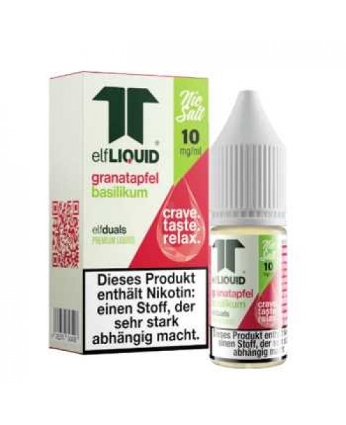 Granatapfel Basilikum Elf-Liquid Nikotinsalz Liqui...