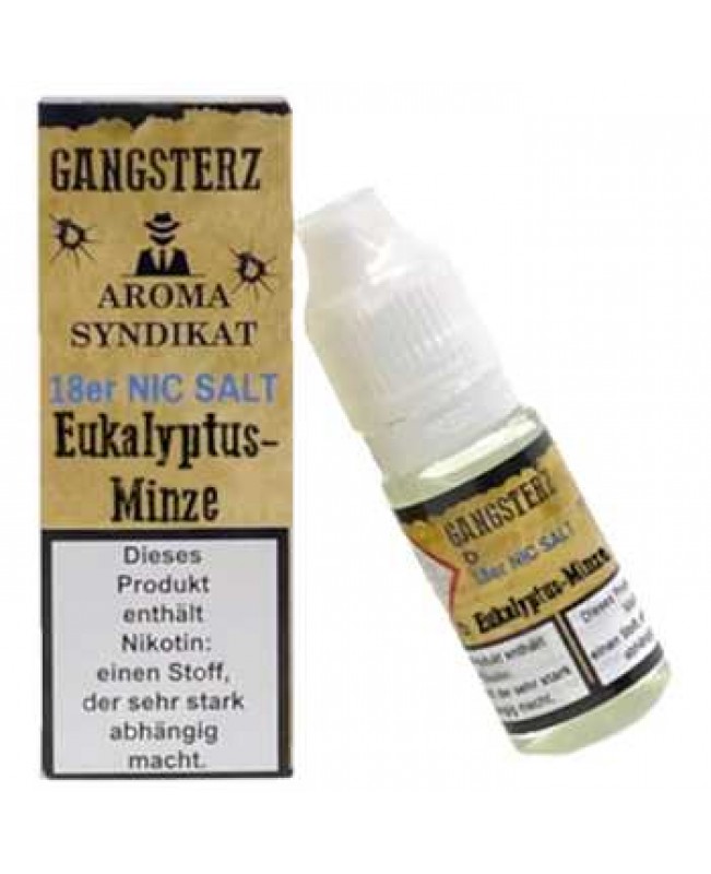 Eukalyptus & Minze Gangsterz Nikotinsalz Liquid 10ml (frischer Geschmack von Eukalyptus und Minze)