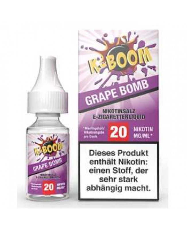 Grape Bomb K-Boom Nikotinsalz Liquid 10ml 20mg (leckere Trauben mit Frische)