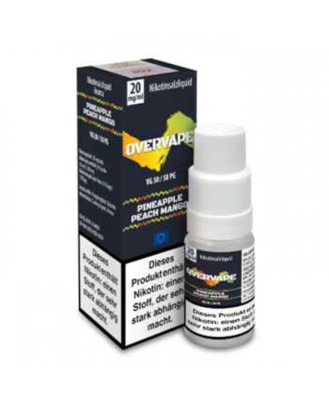 Pineapple Peach Mango OverVape Nik-Salt Liquid 10ml (Fruchtmix Ananas, Pfirsich und Mango)