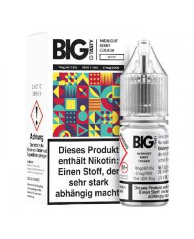 Midnight Berry Colada Big Tasty Nikotinsalz Liquid 10ml (Brombeeren, Erdbeeren und Kokosnuss)