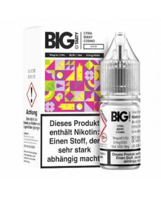 Citra Berry Cosmo Big Tasty Nikotinsalz Liquid 10ml (Johannisbeere, Zitrone und Limette mit Frische)
