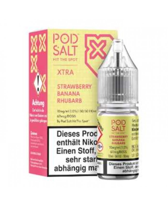 Strawberry Banana Rhubarb Pod Salt X Nikotinsalz Liquid 10ml (Erdbeere, Banane und Rhabarber)