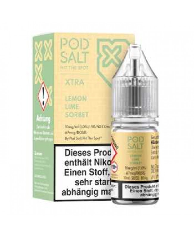 Lemon Lime Sorbet Pod Salt X Nikotinsalz Liquid 10ml (Zitronen Limetten Sorbet mit Kühle)