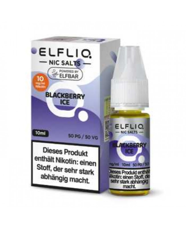 Blackberry Ice ELFLIQ Nikotinsalz Liquid 10ml (süße Brombeeren mit kühler Note)