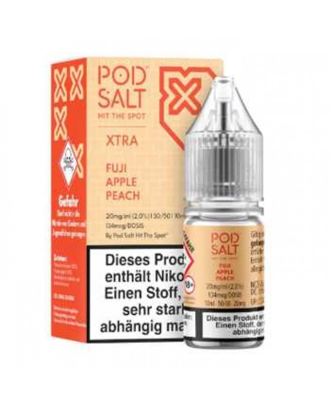 Fuji Apple Peach Pod Salt X Nikotinsalz Liquid 10ml (Fruchtmix Apfel mit Pfirsich)