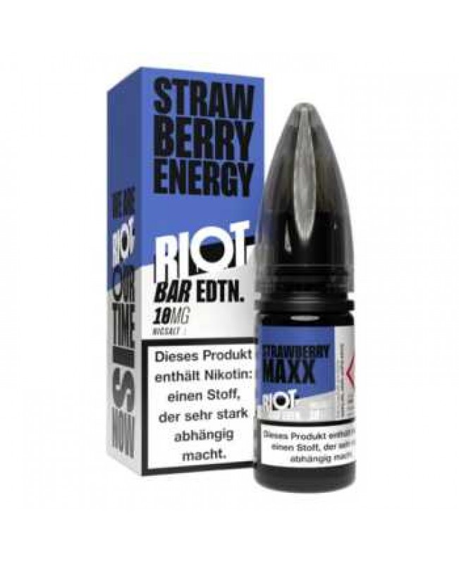 Strawberry Energy Riot Squad NicSalt Liquid 10ml (erfrischender Erdbeer Energy Geschmack)