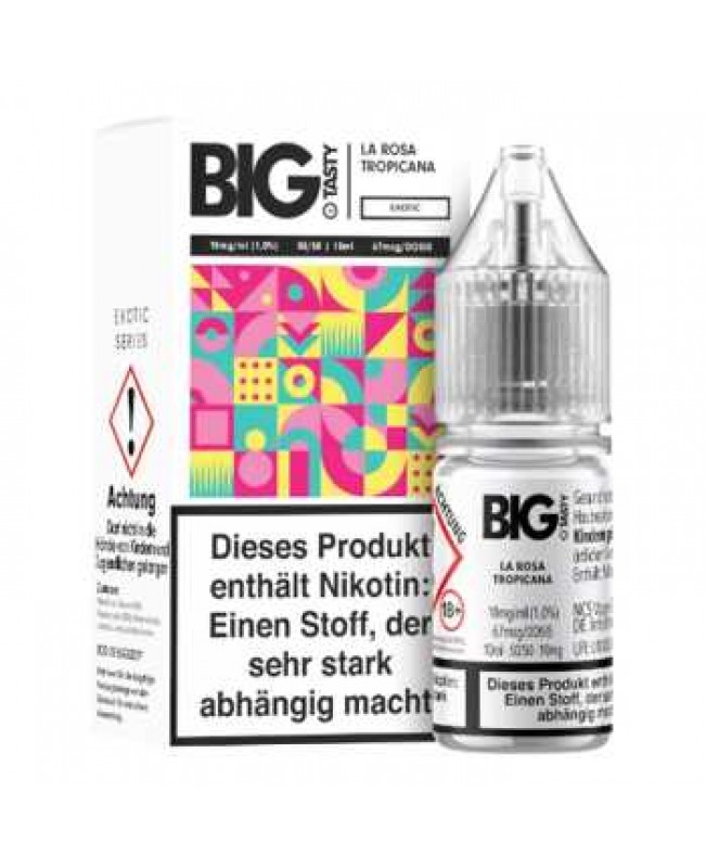 La Rosa Tropicana Big Tasty Nikotinsalz Liquid 10ml (Himbeere und Johannisbeere)