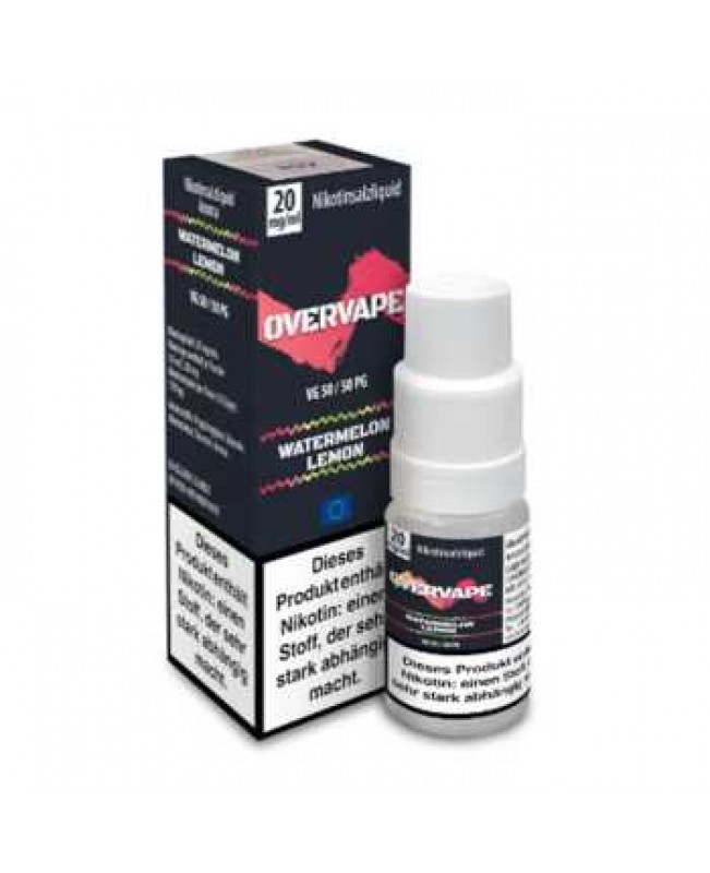 Watermelon Lemon OverVape Nik-Salt Liquid 10ml (Wassermelone und erfrischende Zitrone)